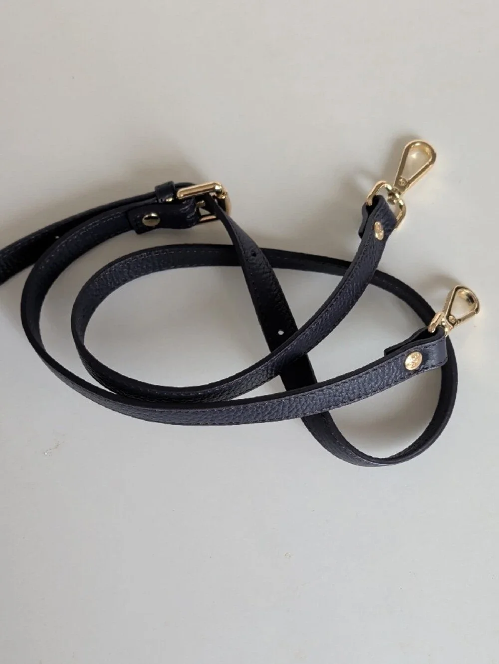 White Pebbled Satchel with Navy Trim by Vuchella